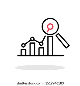 Growth icon in trendy flat style. Forecast / Planning symbol for your web site design, logo, app, UI Vector EPS 10. 