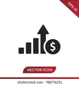 Growth icon vector