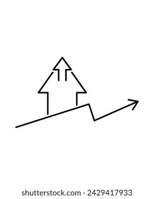 icono de crecimiento, icono de vector de mejor línea.