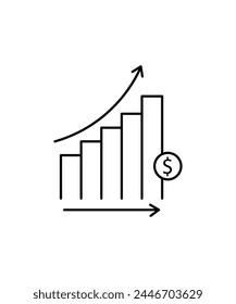 growth icon, vector best line icon.