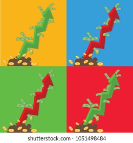 Growth icon vector design