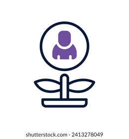 growth icon. vector dual tone icon for your website, mobile, presentation, and logo design.