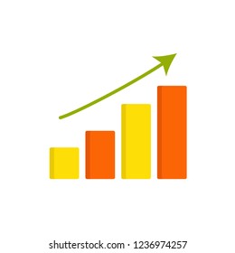 growth icon vector flat style design