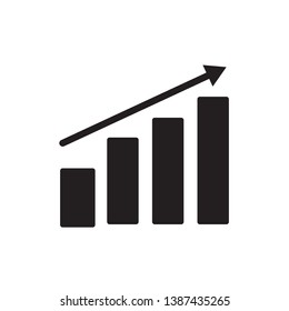growth icon vector. glyph icon