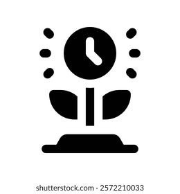 growth icon. vector glyph icon for your website, mobile, presentation, and logo design.
