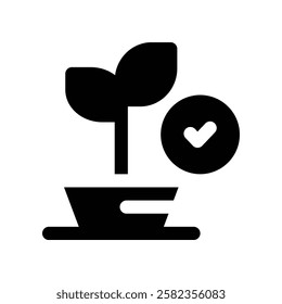 growth icon. vector glyph icon for your website, mobile, presentation, and logo design.