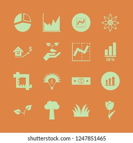 growth icon. growth vector icons set sprout, tulip, real estate prices growth and money ideas
