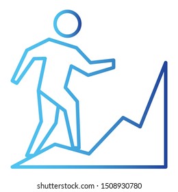 Growth Icon, Vector Illustration, Business Outline
