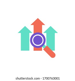 growth icon vector illustration flat style design. isolated on white background