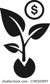 Growth icon. Vector illustration on white background 