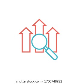 growth icon vector illustration two color line style design. isolated on white background