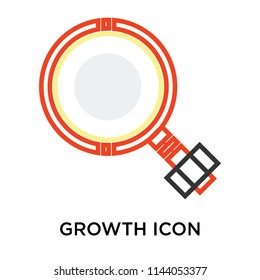 Growth icon vector isolated on white background for your web and mobile app design, Growth logo concept