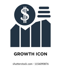 Growth icon vector isolated on white background, Growth transparent sign