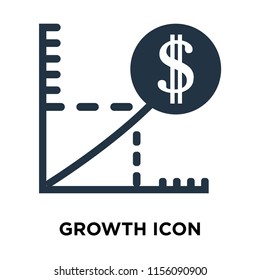 Growth icon vector isolated on white background, Growth transparent sign