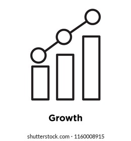 Growth icon vector isolated on white background, Growth transparent sign , sign and symbols in thin linear outline style