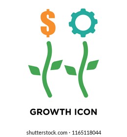 Growth icon vector isolated on white background, Growth transparent sign