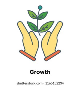 Growth icon vector isolated on white background, Growth transparent sign