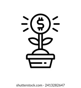 growth icon. vector line icon for your website, mobile, presentation, and logo design.