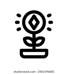 ícono de crecimiento. ícono de línea de Vector para tu Sitio web, móvil, presentación y diseño de logotipo.