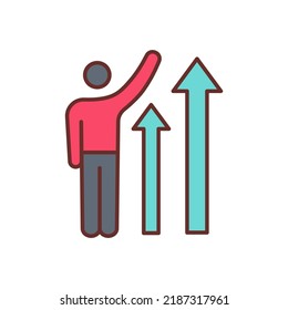 Icono de crecimiento en vector. Logotipo