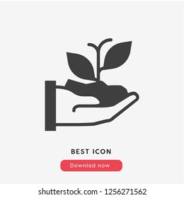 growth icon vector. Growth plant symbol. Growing icon. Linear style sign for mobile concept and web design. door symbol logo illustration. vector graphics - Vector.