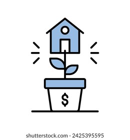 Growth icon vector stock illustration