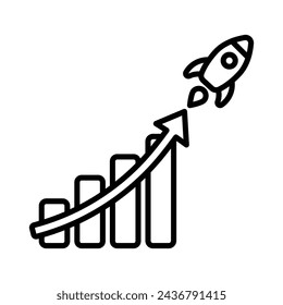 Growth icon vector, stock illustration