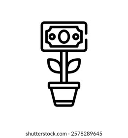 Growth icon vector stock illustration