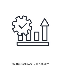 icono de crecimiento. vector.Curso editable.Signo de estilo lineal para uso de diseño web,logotipo.Ilustración de símbolo.