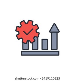 growth icon. vector.Editable stroke.linear style sign for use web design,logo.Symbol illustration.