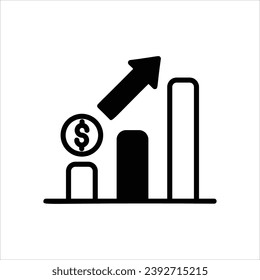 Growth icon with white background vector
