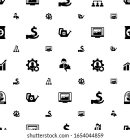 growth icons pattern seamless. Included editable filled Watering can, social media specialist, Leadership, investment, skill, statistics icons. growth icons for web and mobile.