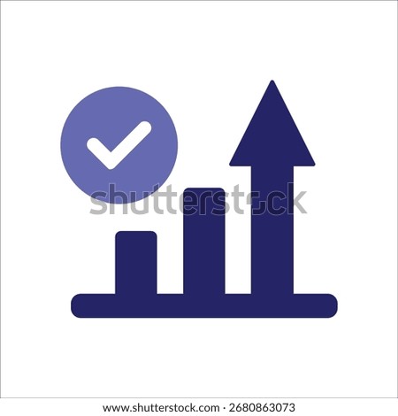 growth icons. simple colored vector