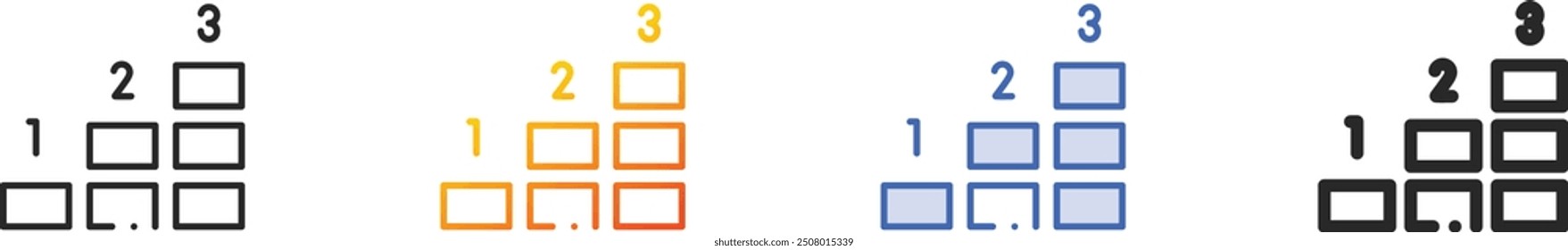 growth icon.Thin Linear, Gradient, Blue Stroke and bold Style Design Isolated On White Background