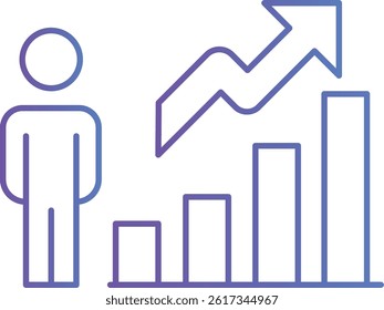 Growth   illustration with isolated background 