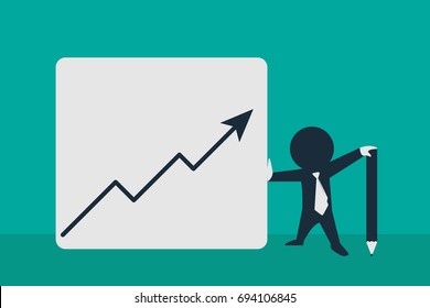 Growth improvement success development website. Concept business vector illustration.