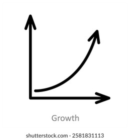 Growth and increase icon concept