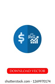 Growth increase icon, Vector