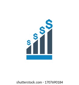Growth, increase icon (vector illustration)