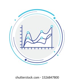 Growth indicators linear icon concept. Growth indicators line vector sign, symbol, illustration.