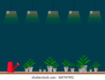 Growth indoor garden - business management concept