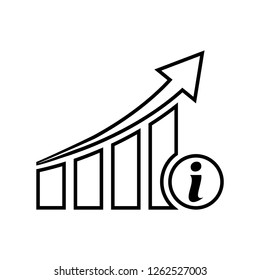 Growth information icon vector