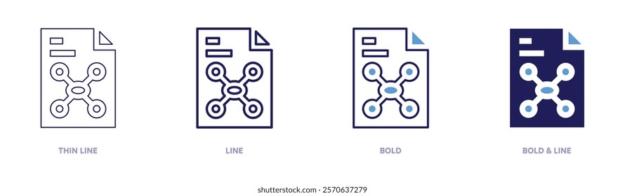 Growth innovation icon in 4 different styles. Thin Line, Line, Bold, and Bold Line. Duotone style. Editable stroke.