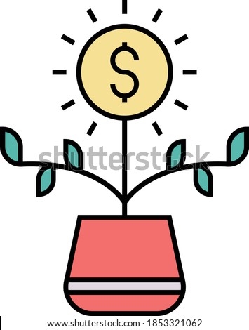 Growth investing Concept, short-term capital appreciation Vector Icon Design, Financier and investors Symbol on White Background, Business Capitalism and Finance Sign,