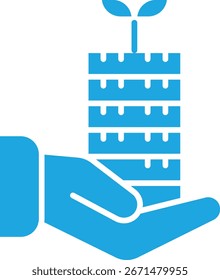 Ilustración de icono de Vector único de inversión de crecimiento