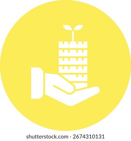 Growth Investing sinle vector icon illustration