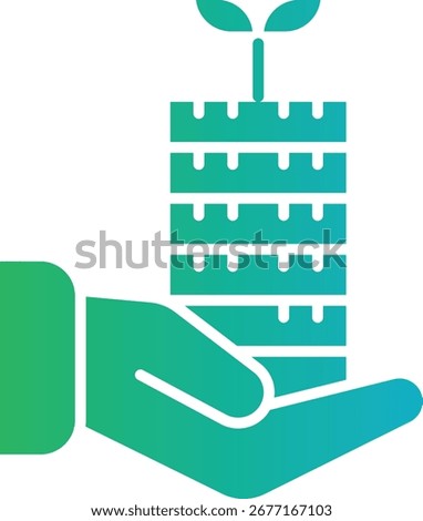 Growth Investing sinle vector icon illustration