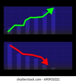 growth  investment  graph vector stock financial business illustration