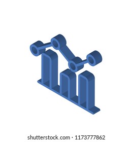 Growth isometric left top view 3D icon