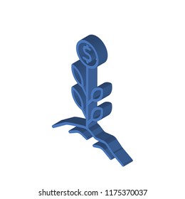 Growth isometric left top view 3D icon